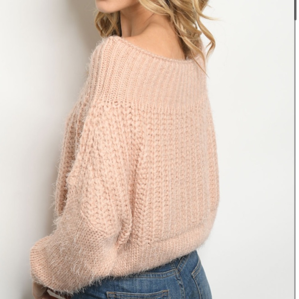 🍁FALL Cozy Pink Sweater - Picture 3 of 3